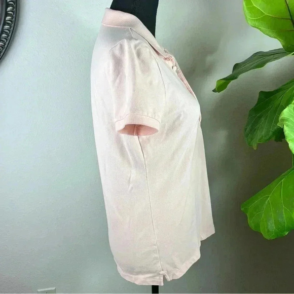 Ralph Lauren Women’s Pale Pink Polo with Gold Signature Buttons Size Medium - Picture 9 of 13